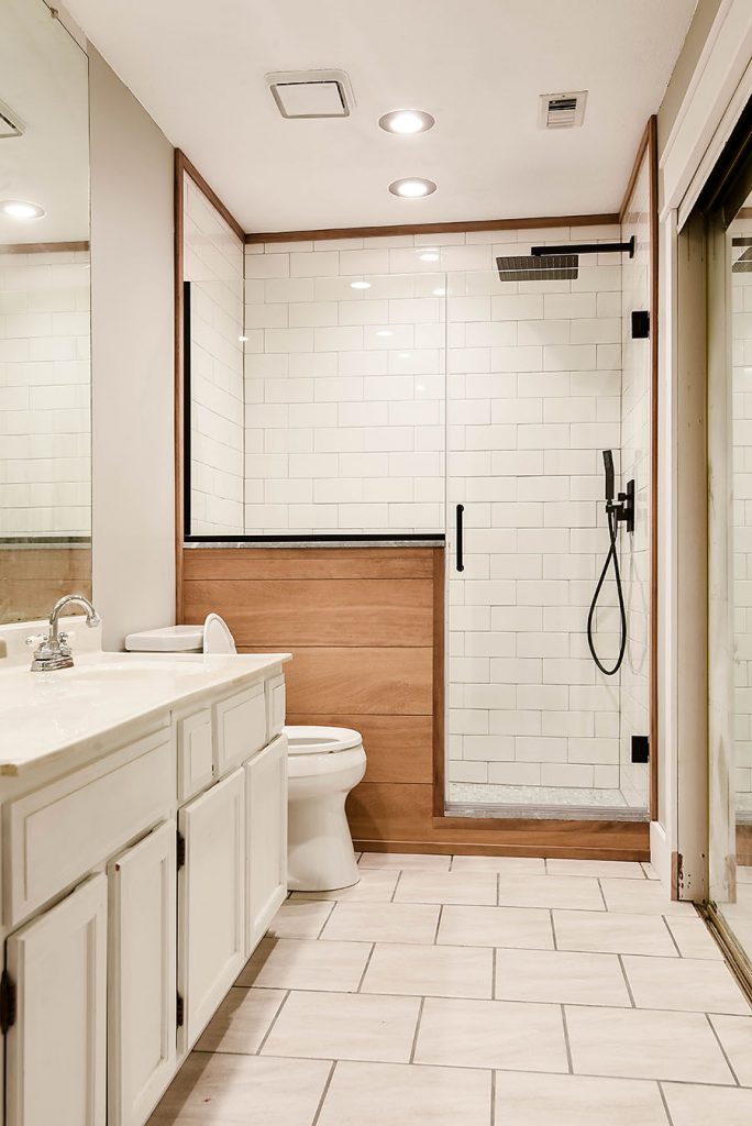 Master Bathroom Tiled Walk In Shower Renovation Bath Tub to Walk In Shower Conversion - Our Handcrafted Life