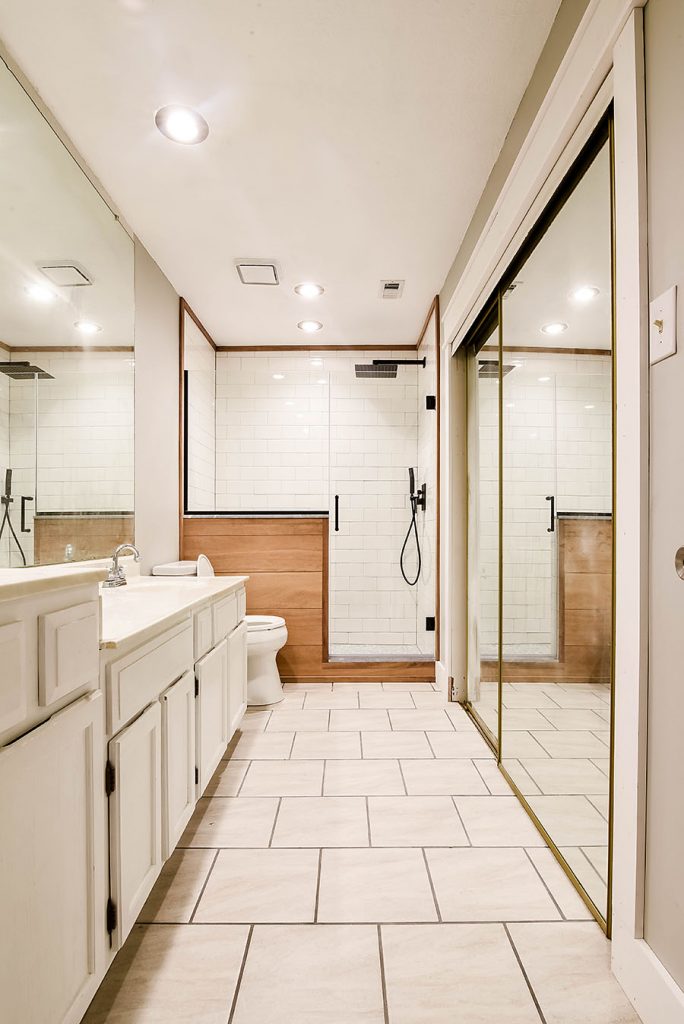 Master Bathroom Tiled Walk In Shower Renovation Bath Tub to Walk In Shower Conversion - Our Handcrafted Life