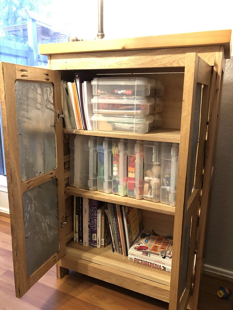 Homeschool Cabinet Organization - Our Handcrafted Life copy