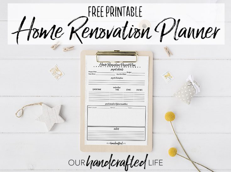 Home Renovation Planner Free Printable DIY Home Reno Project Planner Home Renovation Planner Free Printable DIY Home Reno Project Planner