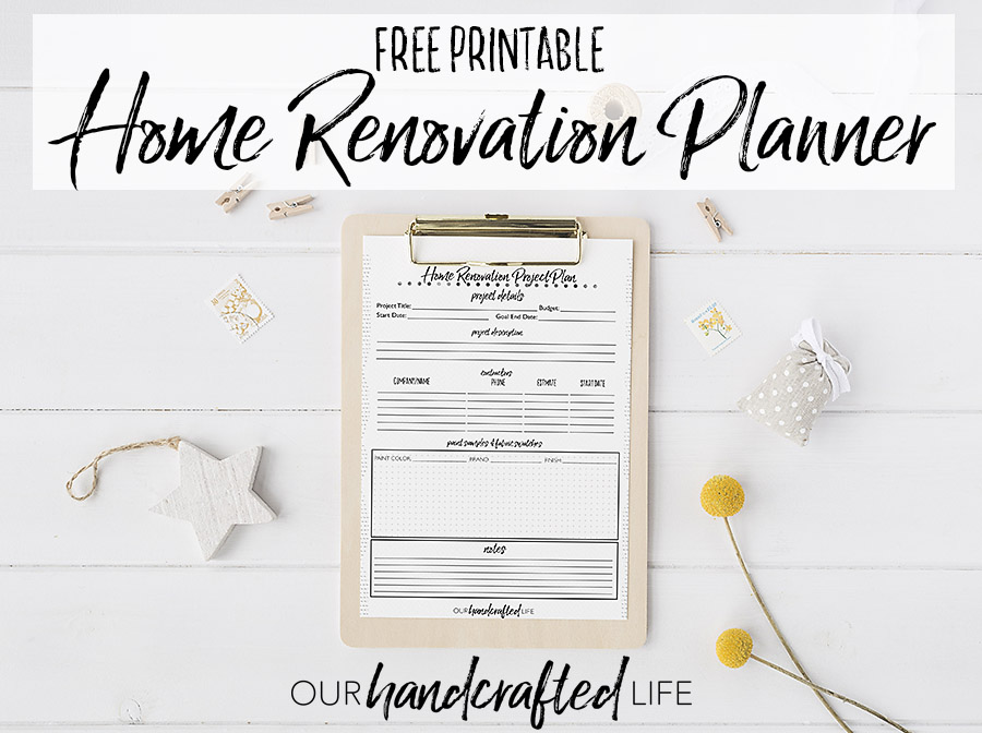 Home Renovation Planner - Our Handcrafted Life