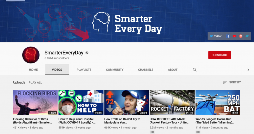 The Best Educational YouTube Channels - Smarter Every Day