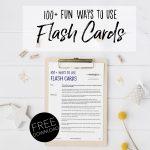 How to Use Flash Cards - 100 Fun Ways to Use Flash Cards