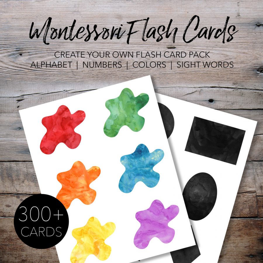 Free Printable Montessori Flash Cards for Kids - Number Flash Cards, Calendar Flash Cards, Color Flash Cards, and Shape Flash Cards