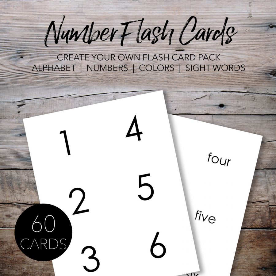 Free Printable Number Flash Cards for Kids