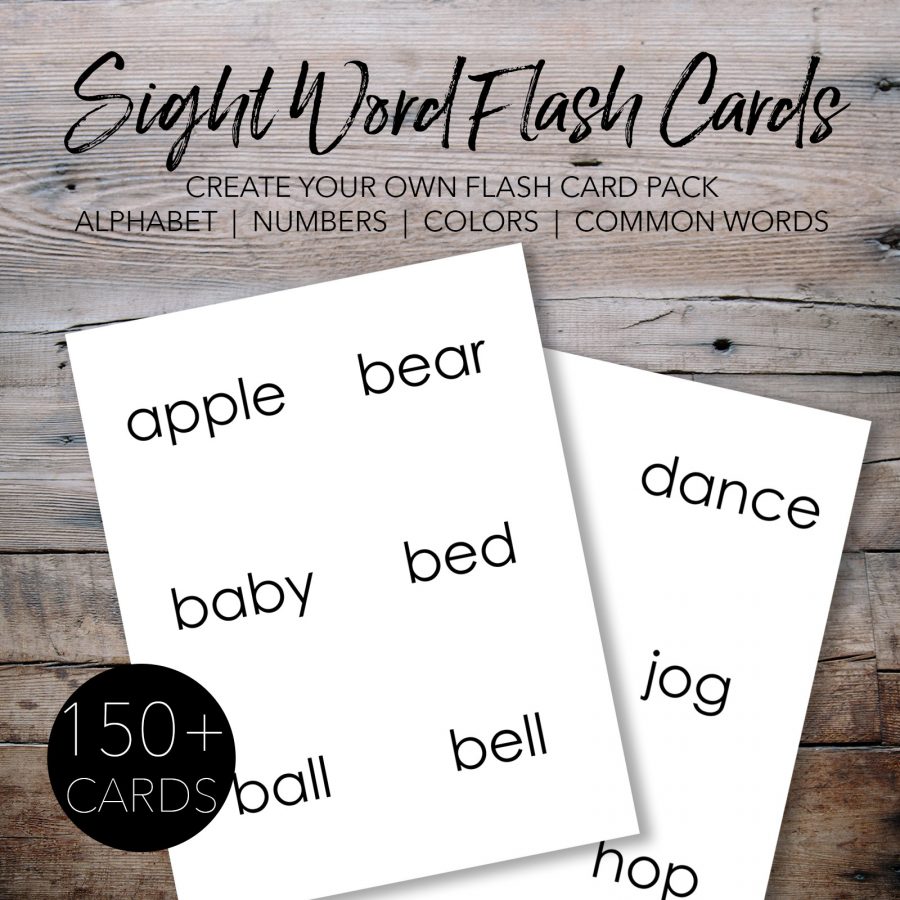Free Printable Sight Word Flash Cards for Kids