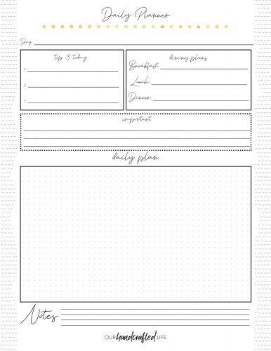 Daily Planner 2 - Easy Goal Setting Planner - Gentle January - Our Handcrafted Life