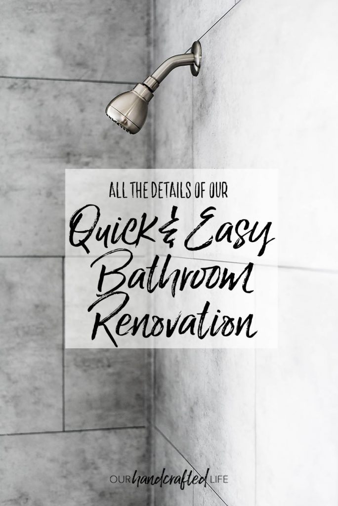 Details of the Quick and Easy Bathroom Renovation - Our Handcrafted Life Tall 2