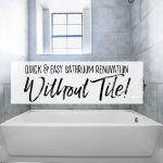 Easy Bathroom Renovation without Tile - Our Handcrafted Life Header