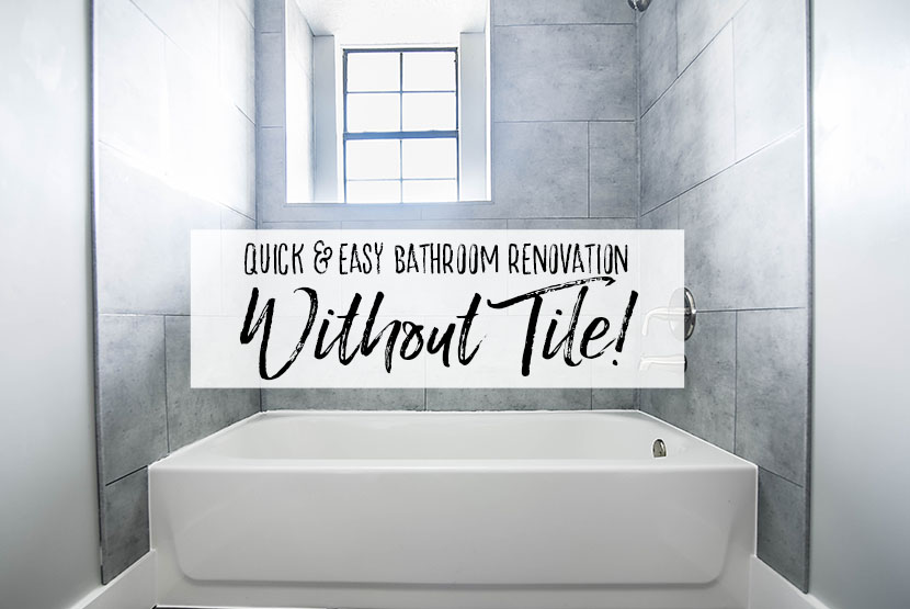 Easy Bathroom Renovation without Tile - Our Handcrafted Life Header