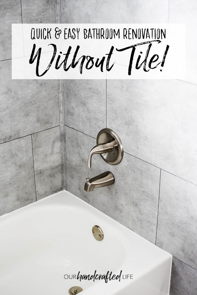 Easy Bathroom Renovation without Tile - Our Handcrafted Life Pinterest 2