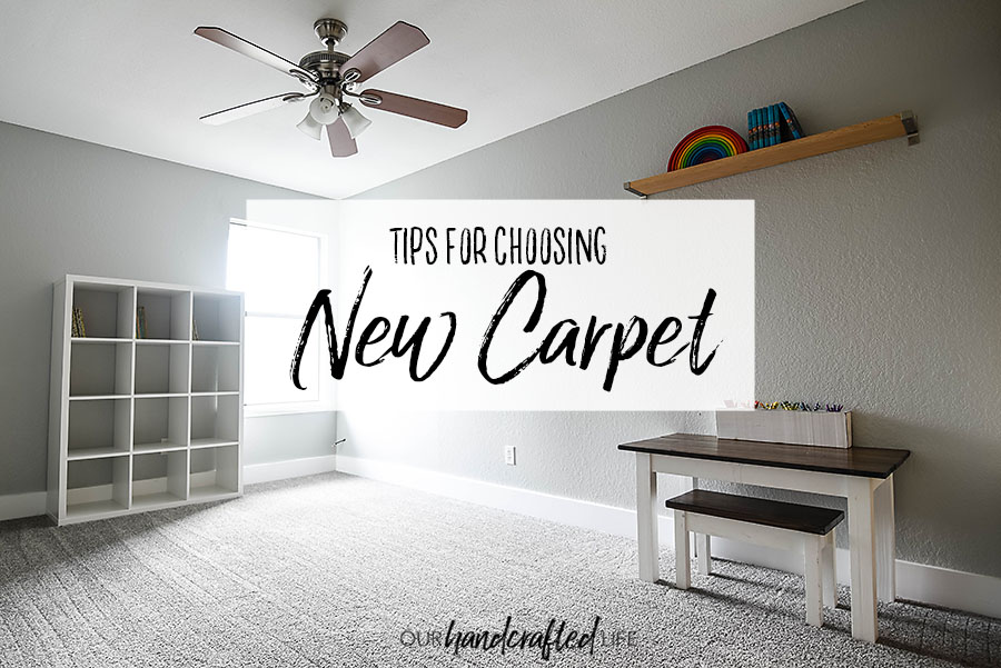 Grey Carpet Installation Reveal and Tips - Our Handcrafted Life Header