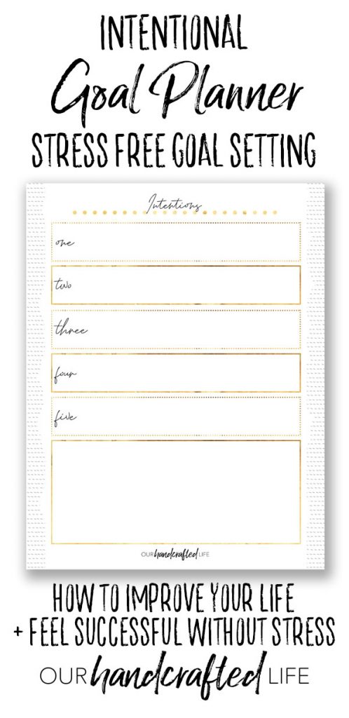 Intentional Goal Setting - Our Handcrafted Life 