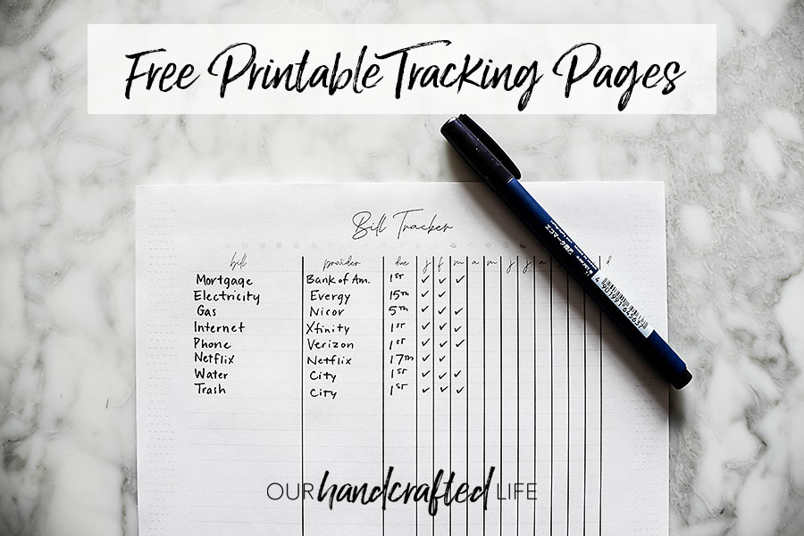 Budget Tracking Pages - Easy Goal Setting Trackers - Gentle January - Our Handcrafted Life Header